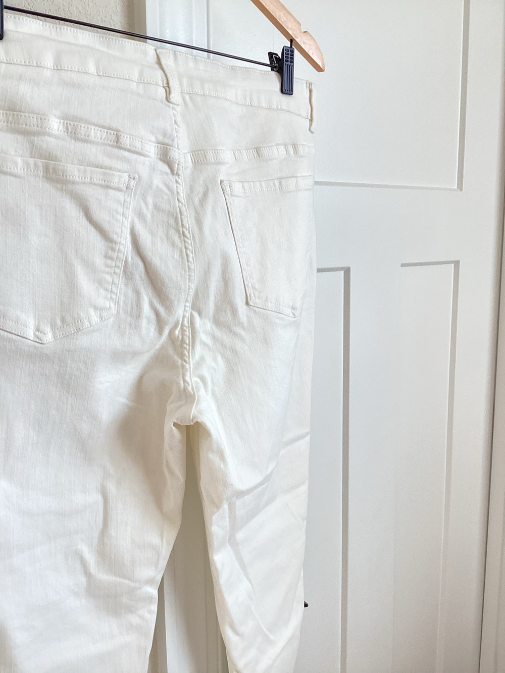 Universal Standard White Jean High-Rise Skinny New 28 Solid White Anthropologie - Picture 6 of 11